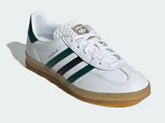 【adidas】IE2957 GAZELLE INDOOR W WHITE/GREEN アディダス ガゼル インドア ホワイト/グリーン レディース スニーカー  ローカット シューズ 大人靴