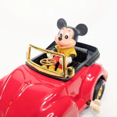 ゼンマイ仕掛け ミッキー 希少 ミッキーマウスのフォルクスワーゲン　増田屋 日本製 動作確認済み