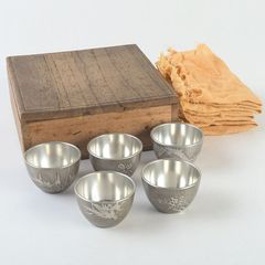 L480」長期保管品 錫の盃 酒器 ぐい呑み 猪口 - メルカリ