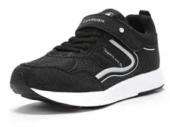 【moonstar】LUVRUSH LV 1189 BLACK ムーンスター ラブラッシュ ブラック 子供靴 キッズ スニーカー スーパースター 抗菌防臭 運動会 女の子 ローカット マジックテープ シューズ ラインストーン