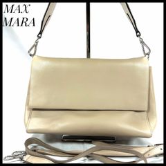MaxMara ゴールド ショルダーバッグ - メルカリ