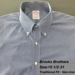Brooks Brothers ボタンダウンシャツ 15 1/2-31 / Non-Iron / Traditional Fit ハウンドトゥース L相当 メンズ