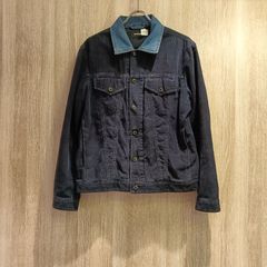 DIESEL ディーゼル ネイビー コーデュロイジャケット 襟 デニム生地
