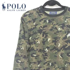 【美品!!送料無料!!】 POLO Ralph Lauren ポロ ラルフローレン サーマルニット ロングTシャツ 迷彩柄  Mサイズ クルーネック アパレル 古着 トップス メンズ ロンT