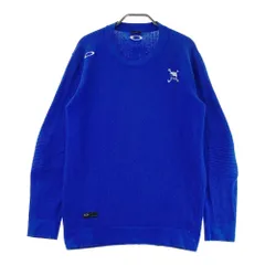 サイズ：L OAKLEY オークリー 2023年モデル ニットセーター ウール混 スカル刺繍  ネイビー系 [240101565340] ゴルフウェア メンズ ストスト