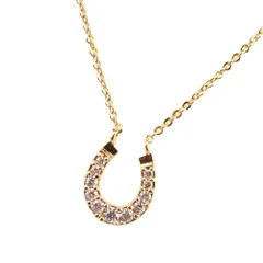 【ゴールド×Aタイプ】[Cream dot. クリームドット公式] ネックレス レディース   10タイプ 金属アレルギー ニッケルフリー チェーン 馬蹄 ホースシュー キュービックジルコニア ビジュー 大人 上品  のサムネイル