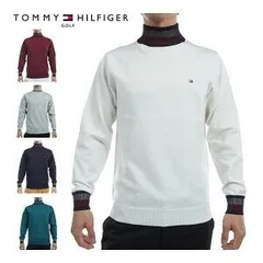 トミーヒルフィガー TOMMY HILFIGER シグネチャーストライプ ハイネックセーター ゴルフウェア メンズ M-3L THMA471