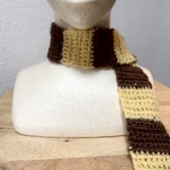 【ハンドメイド】クロシェ　かぎ針　スキニーマフラー　ミニマフラー　スリムマフラー　韓国