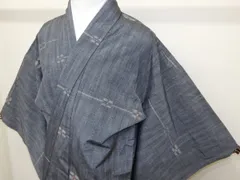 P40989　モダンな　紬　袷　k