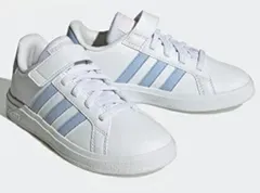 【adidas】IG4841  Grand Court 2.0 EL K WHITE/BLUE アディダス グランドコート ホワイト/ブルー キッズ スニーカー シューズ