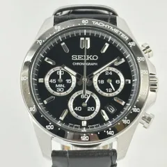 SEIKO セイコー セイコーセレクション SBTR021 クロノグラフ 腕時計 クォーツ  ブラック シルバー メンズ レディース ファッション USED