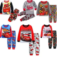 パジャマ 子供パジャマ 子ども こども 服 カーズ 長袖 長ズボン 綿100% 冬用 春用 秋用 送料無料 男の子 女の子 ナイトウェア ルームウェア 部屋着 90cm 95cm 100cm 110cm 120cm 130cm
