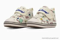 【CONVERSE】7SE225 BABY ALL STAR N PT V-1 / OSARUNOGEORGE OFFWHITE コンバース ベビー オールスター おさるのジョージ オフホワイト ベビー シューズ キッズ スニーカー ファーストシューズ 子供靴