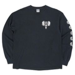 MANGY MOOSE 00s 2000年代 L/S 両面プリントTシャツ ロンT 袖プリント 企業物 マーチャンダイズ USA ヴィンテージ アメリカ 古着 メンズ Tシャツ・カットソー ブラック / 黒 L【中古】