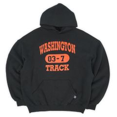 ラッセル RUSSELL 90s 90年代 カレッジプリント スウェットパーカー フーディー アメカジ 旧タグ USA ヴィンテージ アメリカ 古着 メンズ BLACK / ブラック / 黒 XL【中古】