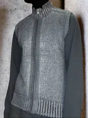 【送料無料】"PPFM" Rubber coated lamb's wool vest モード コーティングベスト ラムウール 退廃的 ダークウェア Opium レイヤード 重ね着 アウター マルジェラ アーティザナルのサムネイル