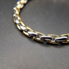 925刻印 喜平チェーン ローリングストーンズ風 メンズブレスレット新品