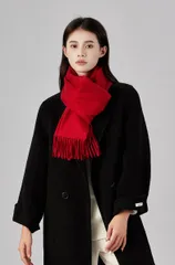 カシミア マフラー ストール レディース メンズ 秋冬 冬 シンプル フリンジ 純色 100%カシミアM251127-20