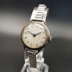 レトロ 白文字盤 925 シルバー ヴィンテージ 腕時計 手巻き 銀盤 英国 Glasgow Import スイス製 アナログ時計 ステンレスベルト Y23-T