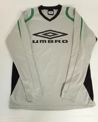 UMBRO/アンブロ　スポーツウェア　長袖　グレー×緑×黒　サイズL【中古品】