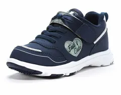 【moonstar】LUVRUSH LV 1185 NAVY ムーンスター ラブラッシュ ネイビー 子供靴 キッズ スニーカー スーパースター 抗菌防臭 軽量 運動会 女の子 ローカット マジックテープ シューズ リボン