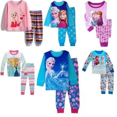 パジャマ 子供パジャマ 子ども こども 服 アナと雪の女王 アナ雪 アナ エルサ 長袖 長ズボン 綿100% 冬用 春用 秋用 送料無料 男の子 女の子 ナイトウェア ルームウェア 部屋着 90cm 95cm 100cm 110cm 120cm 130cm