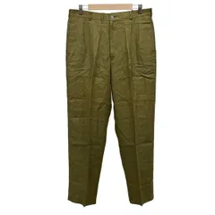 Papas(パパス) パンツ サイズLL メンズ美品  - カーキ フルレングス/麻