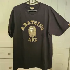 アベイシングエイプ ビートマップ カレッジ Tシャツ ブラック L