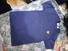 コム・デ・ギャルソン ネイビー 半袖 Tシャツ ハート ワッペン