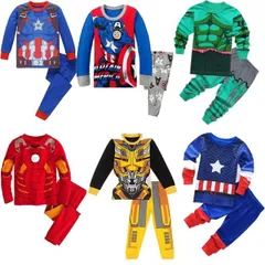 パジャマ 子供パジャマ 子ども こども 服 アイアンマン 長袖 長ズボン 綿100% 冬用 春用 秋用 送料無料 男の子 女の子 ナイトウェア ルームウェア 部屋着 90cm 95cm 100cm 110cm 120cm 130cm