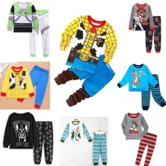 パジャマ 子供パジャマ 子ども こども 服 トイストーリー ウッディ バズライト 長袖 長ズボン 綿100% 冬用 春用 秋用 送料無料 男の子 女の子 ナイトウェア ルームウェア 部屋着 90cm 95cm 100cm 110cm 120cm 130cm