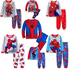 パジャマ 子供パジャマ 子ども こども 服 スパイダーマン 長袖 長ズボン 綿100% 冬用 春用 秋用 送料無料 男の子 女の子 ナイトウェア ルームウェア 部屋着 90cm 95cm 100cm 110cm 120cm 130cm