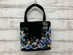 FEILER フェイラー ハンドバッグ／巾着バッグ／SFC-201107／花柄／ブラック