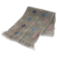 LOUIS VUITTON (ルイヴィトン) エシャルプ ロゴマニア レインボー マフラー グレー M75874