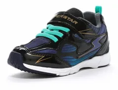 【moonstar】SUPERSTAR SS K1195 BLACK (15.5cm-19cm) ムーンスター スーパースター ブラック 子供靴 キッズ シューズ  抗菌防臭 軽量 スニーカー 運動会 男の子