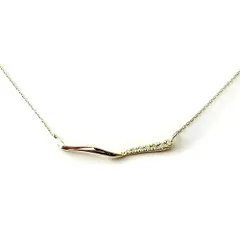 天然ダイヤモンドラインネックレス・10金イエローゴールド42.5ｃｍネックレス【ギフトラッピング済み】【4月誕生石ダイヤ】