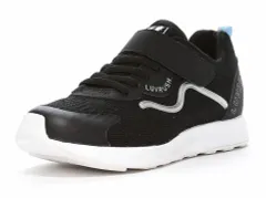 【moonstar】LUVRUSH LV 1208WS BLACK (19cm-21.5cm) ムーンスター ラブラッシュ ブラック 子供靴 キッズ スニーカー スーパースター白底 ホワイトソール 抗菌防臭 運動会 女の子 ジュニア シューズ