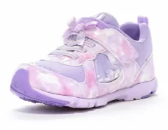 【moonstar】LUVRUSH LV 1203 CASSIS ムーンスター ラブラッシュ カシス 子供靴 キッズ スニーカー スーパースター 抗菌防臭 運動会 女の子 PURPLE パープル ジュニア シューズ  モヤ柄 ハート リボン