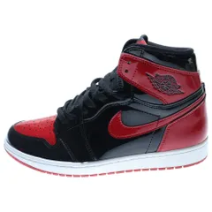 NIKE (ナイキ) AIR JORDAN 1 RETRO HIGH OG BRED PATENT 555088-063 エアジョーダン1レトロハイ ブレッド パテント ハイカットスニーカー レッド/ブラック US10.5/28.5cm