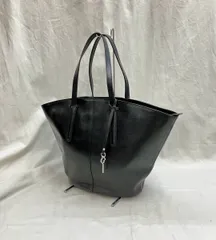 GIANNI CHIARINI ジャンニキャリーニ チャーム付 トートバッグ ブラック 黒 レザー イタリア製 