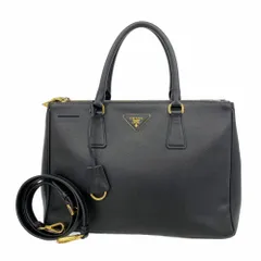 プラダ(Prada) プラダ ハンドバッグ サフィアーノ レザー ブラック  2wayバッグレディース P1765956