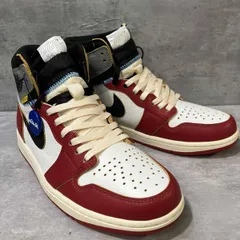 NIKE UNION X air Jordan 1 Retro High OGホワイト レッド グレー ブラック サイズ 26 ナイキ×ユニオン