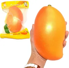 マンゴー スクイーズ 20CM 巨大な 低反発 ストレス解消グッズ Scented Fruit Squishies
