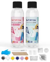 スクイーズレジン液 (4oz+4oz)スクイーズレジン スターターキット 1:1 重量比ミックス スクイーズ手作りキット DIY 減圧贈り物 子供 大人 原液 手芸 日本語の説明書