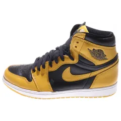 NIKE (ナイキ) AIR JORDAN1 RETRO HIGH OG POLLEN 555088-701 エアジョーダン 1 レトロ パラン ハイカットスニーカー ブラック/イエロー US10/28cm