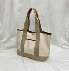 TOPKAPI Breath トプカピ ブレス トートバッグ ベージュ レザー ナイロンポーチ付 