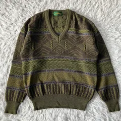 ジャックニクラス US古着  セーター ニット 総柄 古着 Vネック 1657
