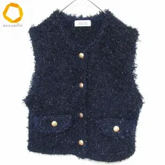 アルページュストーリー Arpege story ニットベスト ジレ ラメ 金ボタン レディース [w941604ss]