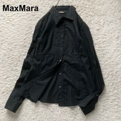 マックスマーラ リネン 比翼 ウォッシャブル ブラウス オフィス