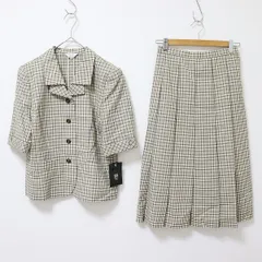 レリアン Leilian ヴィンテージ セットアップ スカートスーツ ジャケット スカート チェック [a960142]